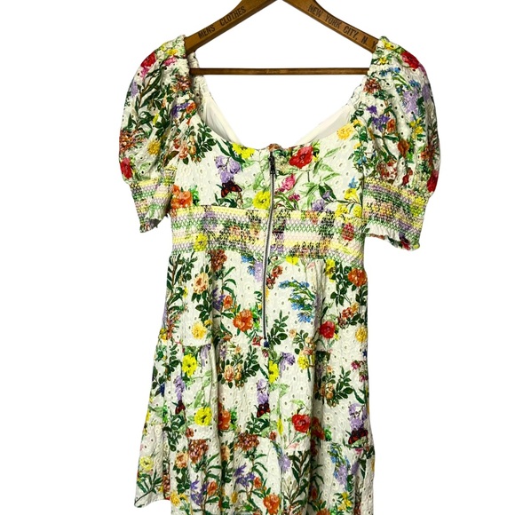 Alice + Olivia Multicolor‎ Floral Mini Dress Size 2 - Picture 3 of 9